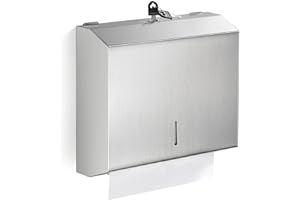 GORLARY Paper Towel Dispenser Wall Mount Commercial, C Fold Multifold Hand Paper Towel Dispenser, Stainless Steel Tissue Holder