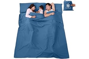 V VILISUN Sacco a Pelo Capanna, Sacco a Pelo Estivo, Sacco a Pelo da Viaggio Leggero e Compatto, Ideale per Ostelli Rifugi Ostelli Della Gioventù Attività di Campeggio All'aperto Ecc