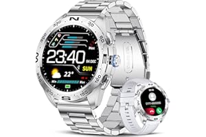 LIGE Smartwatch męski, ekran dotykowy 1,32", zegarek fitness z funkcją telefonu, zegarek męski z monitorem tętna, monitorem snu / powiadomieniami tekstowymi, wodoszczelność IP67, krokomierz, stoper,