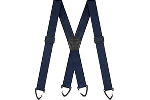BSBUY Bretelle da Uomo, Bretelle per Uomo Extra Resistente 3,8 cm, Eleganti Braces a Forma di Y on Fibbia Triangolare Antiscivolo, Regolabile, Ideali per Tute Casual, Pantaloni da Lavoro e Sci
