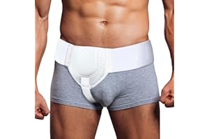 NICEIN®Leistenbruch Gürtel I Leistenbruchgürtel für Männer I Leistenbruchband für Männer I Rückbildungsgürtel Nach Geburt I Nabelbruchbandage Herren I Flexibel und Anpassbar (Blanc, M)