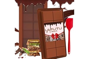 LaifuTu 2 Stück Schokoladenform Mit Abstreifer,Hochwertige Schokoladenform Silikon,Tief Dubai Schokolade Form,Silikonform Schokolade,Antihaft Schokoladenform Tief für Dubai Schokolade und Pralinen