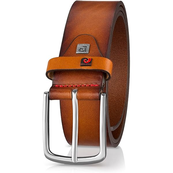 Pierre Cardin lederen extra lange riem 4cm breed donkerblauw