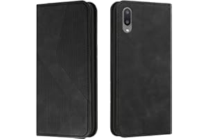 Mo-Somnus Kompatibel mit Samsung Galaxy A02/ M02 Hülle, Schutzhülle Samsung A02/ M02, Magnet PU Leder Tasche Handyhülle Samsung A02/ M02, Klappbar Samsung A02/ M02 Brieftasche Klapphülle (Schwarz)