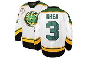 JKNAKN 3 Ross The Boss Rhea ST John's Shamrocks Hockeytrikot mit EMHL-Patch weiß-grün