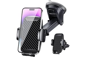 Vexloria Car Phone Holder, Car Phone Mount 360° Rotation, Upgraded Version with Strong Suction Power, Phone Cradle for Dashboard/Windscreen/Air Vent, Phone Holder for all 4.0''-7.0'' Phones