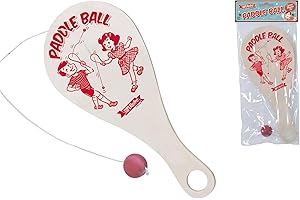 KandyToys TY6523 Jouet en Bois avec Raquette et Balle