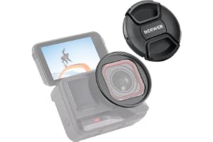 NEEWER 49 mm filteradapterring kompatibel med Insta360 Ace Pro 1/2, filterfäste med linslock, actionkamera fotografitillbehör