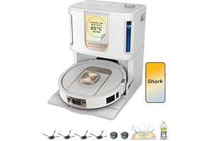 Shark ThermaCharged PowerDetect Wet & Dry Robot Vacuum, Dirt Detect, Floor Detect, Hands-Free Cleaning, Edge Detect, NeverStuck Technology, 3 Hours Non-Stop Cleaning AV2920XEUKWH