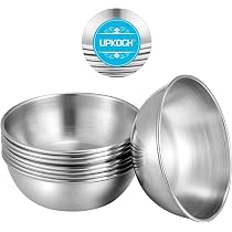 Lot De 8 Mini Bols à Sauce En Acier Inoxydable 8 Cm - Pour Sushis, Trempettes, Assaisonnements, Argenté