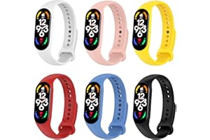 WAYOFSUC Cinturino per Xiaomi Mi Band 7/6/5/Band 5, Bracciale Cinturini di Ricambio per Xiaomi Mi Smart Band 7/7 NFC/6/6 NFC/5/5 NFC