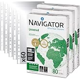 Navigator Universal A4 80 g Pack + Plastic Multi-Drill Pockets, DIN A4 Pack &ndash; Ophituria (1500 Sheets + 60 Sleeves)