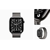 Apple Watch Series 11 GPS + Cellular 42 mm Arduvaz Titanyum Kasa Akıllı Saat ve Siyah Spor Kordon - S/M. Uyku Skoru, Fitness 
