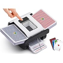 ShinePick Mescolatore Carte Elettrico Portatile Bianco | Per 1-2 Mazzi, Silenzioso E Ricaricabile Per Poker E Blackjack