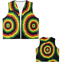 4-delige Halloween Jamaica kostuumset, Jamaica vest, armband