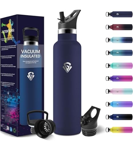 Vikaster Water Bottle - Thermos 1l, Gourde Avec Paille
