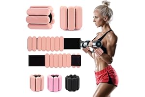MANGUOGO Wrist & Ankle Weights for Women, Wearable Strong Arm & Leg Weights Set of 2(1Lbs Each), Adjustable Ankle Weights for Walking, Yoga, Dance, Barre,Gym,Exercise,Pilates,Walking Running