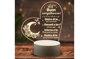 PRSTENLY Regalo Donna Uomo Compleanno, Acrilica Lampada Idee Regali Compleanno per le Donne, Migliore Amica, Mamma, Nonna, Ragazza, Sorella