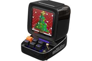 Divoom Ditoo Altoparlante Bluetooth Portatile con Display Pixel Retro, Controllo con Smartphone APP/Tastiere Meccaniche Retroilluminate RGB (nero)