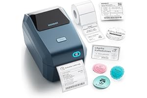 NIIMBOT Bluetooth Etikettendrucker mit Breitformat-Etiketten (50mmx30mm), Thermodrucker 3x4 Zoll Versandetiketten Drucker, Etikettiergerät Label Printer für Barcode, Einzelhandel, kleine Unternehmen