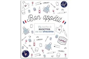 TOGA BY DRAEGER PARIS 1886 - Kit Papeterie Classeur de Recettes Frenchy - Bleu Blanc Rouge - Inclus Stickers & Accessoires Cuisine Française - Taille Unique