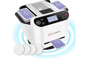 ShuffleBox G1 Pro Automatico Mescolatori di carte e commerciante di Carte 2 in 1,Ultra silenzioso, ricaricabile,Collabora con UNO, Five Crowns, Monopoly Deal, Bicycle and Maverick Cards (Bianco)