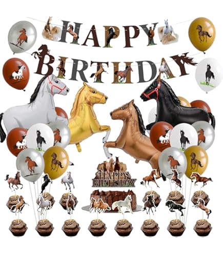 SneiDr 86pcs Cheval Party Cadeaux Avec 12 Sacs Cordon 50