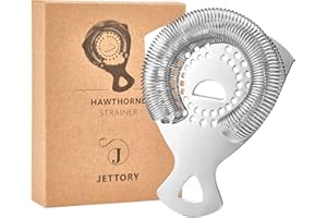 Jettory Cocktail Strainer, Cocktail Sieb, Barsieb aus Edelstahl passend auf alle Shaker, hochwertiges Barzubehör