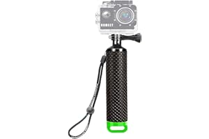Homeet Palo Selfie Flotante Empuñadura Flotador de Mano Mango Impermeable Selfie Stick para GoPro Hero 7/6/5/4/3+/3 Session SJCAM/Garmin Virb XE/Xiaomi Yi/DBPOWER y etc【Verde】