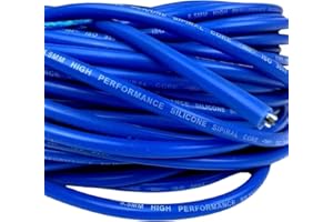 ACC Parts 8.5mm HT Ignition Lead Cable – 2 Metre Blue Silicone Spark Plug Wire – High Performance Spiral Core, Coil Lead, Spark Plug Cable, Engine Tuning Upgrade