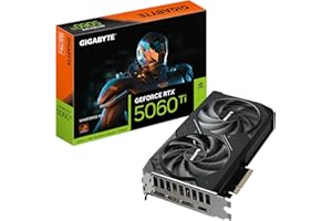 GIGABYTE TECHNOLOGY Gigabyte GeForce RTX 5060 Ti WINDFORCE 16G Tarjeta Gráfica – 16 GB GDDR7, 128 bits, PCI-E 5.0, 2572 MHz Frecuencia del núcleo, 3 x DisplayPort, 1 x HDMI, GV-N506TWF2-16GD