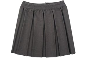 L S U Gonna da scuola per ragazze con gonna a pieghe completamente elastica in vita per bambini uniforme scolastica nuovo