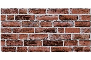 IZODEKOR Revestimiento de pared 3D de poliestireno expandido con aspecto de piedra, para salpicadero de cocina, baño, balcón, dormitorio, salón y terraza, marrón oscuro y terracota (Honigkaffee)