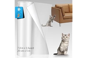 DZSEE Anti Scratch Cat Professional, Tape Extra Wide 20CM X 5M Roll, Transparent Cat Furniture Protector, Cat Scratch Tape, Cat Anti Scratch for Furniture Protection