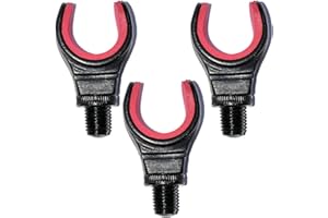 LIDSTERS FISHING SUPPLIES Lidsters Carp Fishing Red U Rest Butt Pod Rod Rests Foam Grip Light Weight