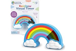 Learning Resources Timer Visivo Arcobaleno per Bambini, Dai 3 Anni, Timer per Classe e Casa, Supporto Sensoriale per Transizioni, 5 Impostazioni di Tempo