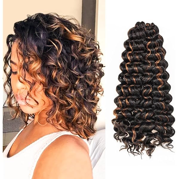 GoGo Lockenhäkelhaar 8 Packungen – Wasserwellen, 25,4 Cm, Synthetisch, Für Voluminöse Frisuren