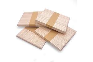 Skythrive 200PZ Bastoncini Legno, Abbassalingua Sterili per Lavoretti, Stecchi Gelato Naturale, Legnetti Lollipop, 114 mm x 9 mm x 2 mm