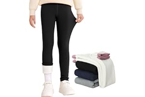 zffriction Thermoleggings Mädchen Baumwolle Dicke Gefütterte Thermo Leggings Kinder Warm Winter Lange Hosen Größe 110-170