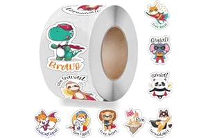 1step2dream Pegatinas de recompensa francesa para profesores | Pegatinas de alabanza motivacional para estudiantes (300 unidades, 1.5 pulgadas)