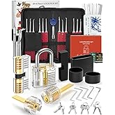 FAHEFANA 38+4-teiliges Lockpicking Set, [2023 Upgrade Version] Dietrich, mit 4 Transparente und 4 Schwarze Verschlusshülsen, 