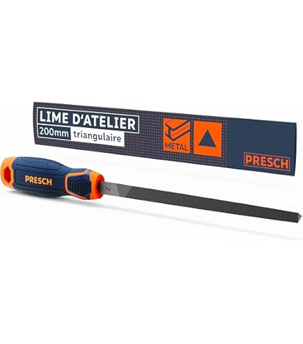 KS Tools Limes triangulaires seule, forme C, demi-douce, 300mm Lime à