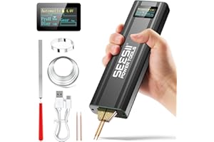 SEESII Mini Punktschweißgerät für Akkus: Punktschweißgeräte für Batterien mit 5,0 Ah Akku 80 Gänge, Mini Spot Welder für 0,1-0,2 mm Nickelbleche, Eisen, Edelstahlblechen