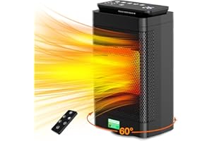 ALTRONIA Termoventilatore Elettrica con Telecomando - 1500W Stufe Bagno, Portatile per Stanze Piccole, Telecomando, Timer Intelligente, 3 Impostazioni di Calore, Protezione da Surriscaldamento