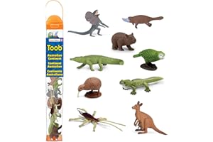 Safari Ltd. Figure giocattolo del continente australiano | Collezione TOOB | Atossiche e senza BPA | Animali giocattolo | Adatto per bambini dai 3 anni in poi