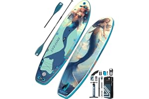 ANYFAST Stand up Paddle-Board-Wide-Gonfiabile-Pesca-Paddleboard - 335x88 Ultra Stabile Wide SUP, pompa, porta macchina fotografica, guinzaglio, zaino, accessori, giovani/adulti
