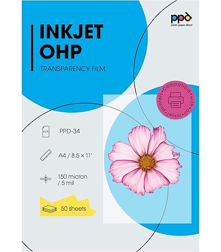 Pellicola A Getto D'inchiostro Trasparente Per Stampa Laser A - Foto 13