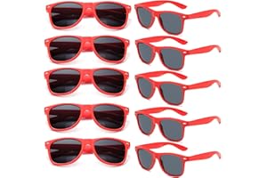 FSMILING Nerd Bunt Party Sonnenbrille Set Für Damen Herren Lustige Retro Neon Sonnenbrille Party Brille Set Für Karneval/fasching