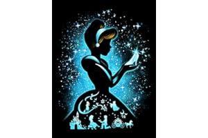 HUANNY DIY Diamond Painting Cinderella Diamond Art Kits, 5D Full Drill Cross Stitch Embroidery kit, Funny