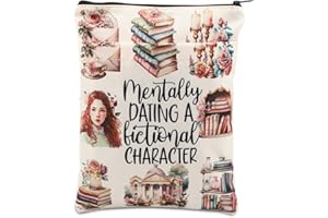 KEYCHIN Housse de livre pour amateur de livre - Cadeau Mentally Dating A Fiction Character Book Cover pour livre Nerd (Mentally Dating-BS)